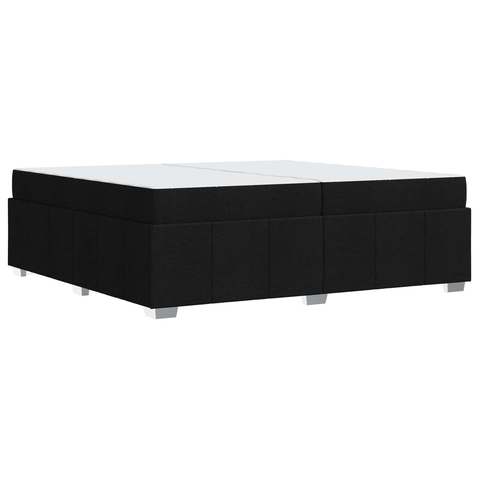 Struttura del letto con materasso Nero 200 x 200 cm Tessuto | homemem39