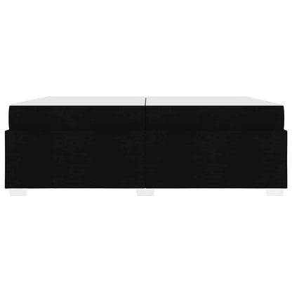 Struttura del letto con materasso Nero 200 x 200 cm Tessuto