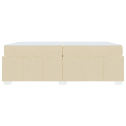 Struttura del letto con materasso Crema 200 x 200 cm Tessuto - homemem39