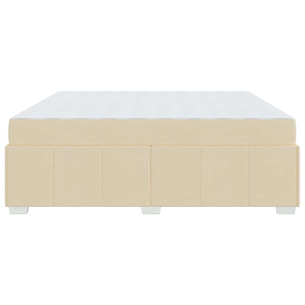 Struttura del letto con materasso Crema 200 x 200 cm Tessuto - homemem39