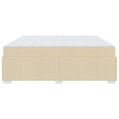 Struttura del letto con materasso Crema 200 x 200 cm Tessuto - homemem39