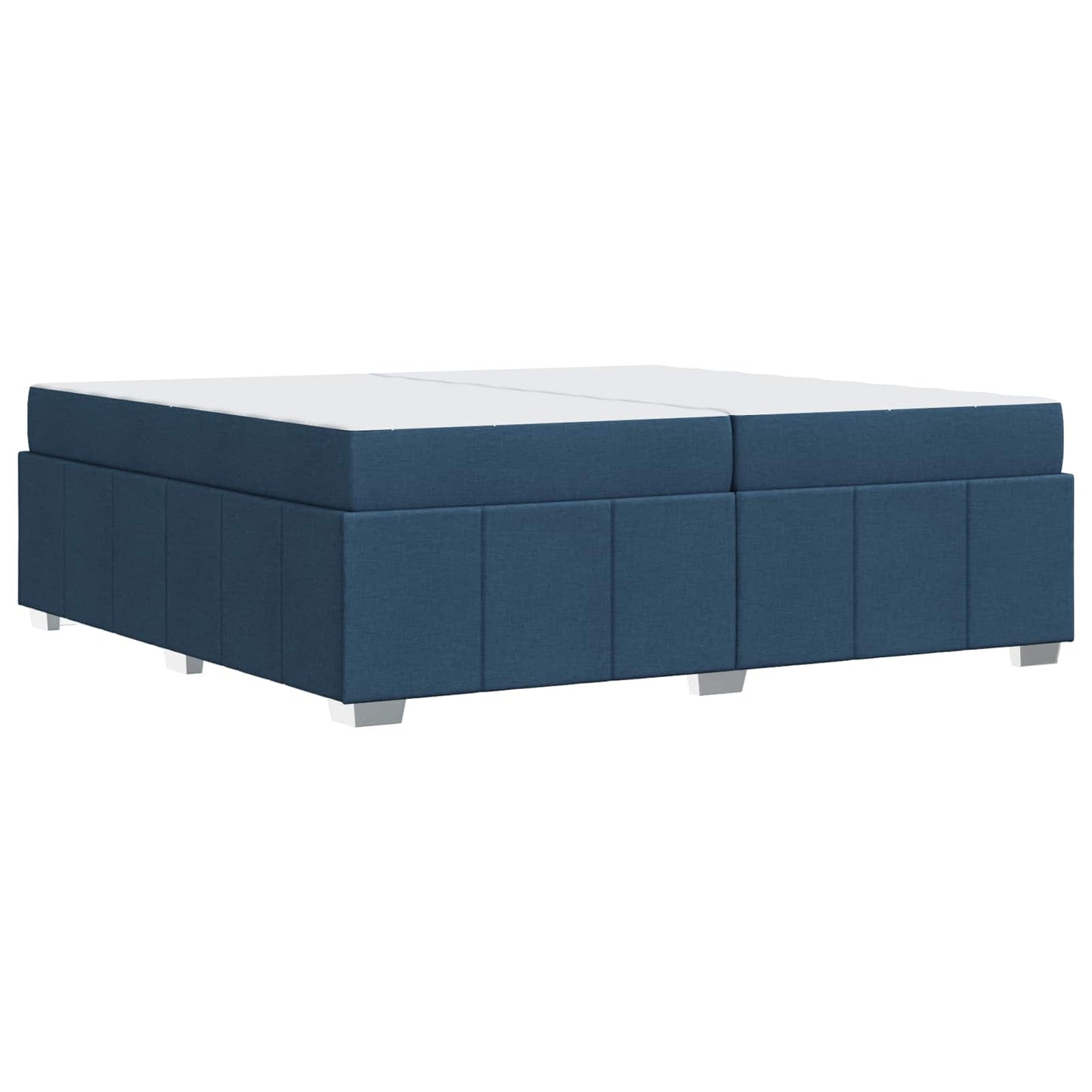 Struttura del letto con materasso Blu 200 x 200 cm Tessuto | homemem39