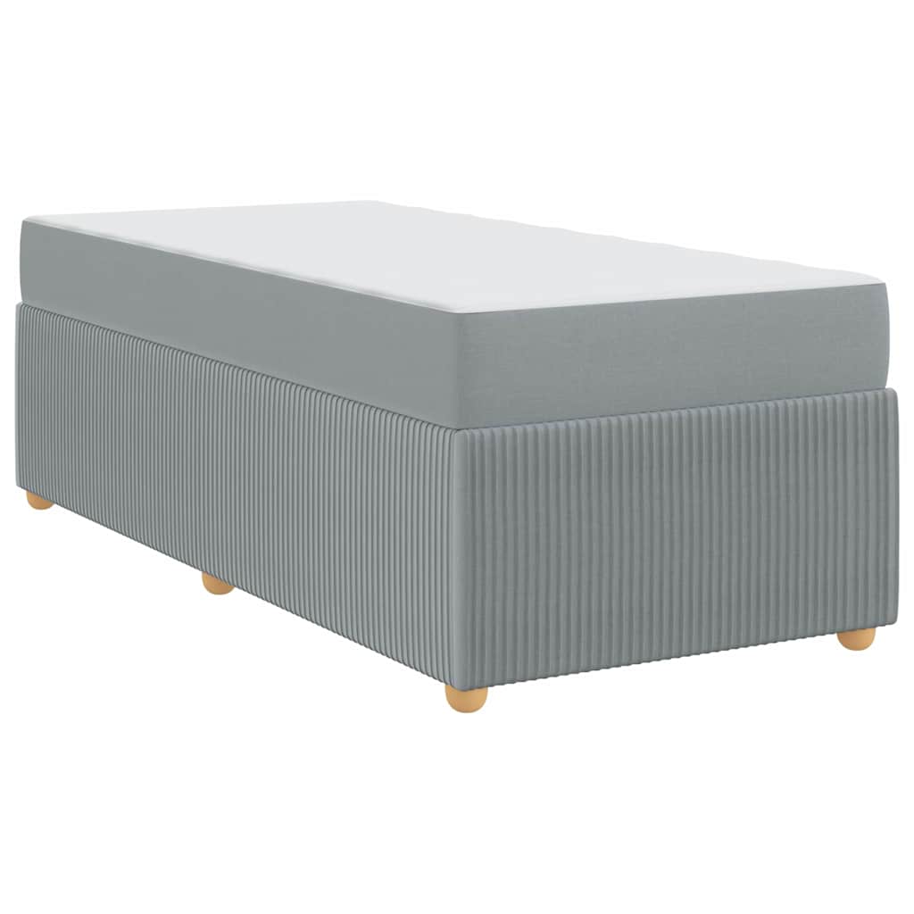 Struttura letto con materasso Grigio chiaro 80 x 200 cm Tessuto