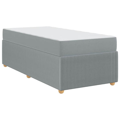 Struttura letto con materasso Grigio chiaro 80 x 200 cm Tessuto
