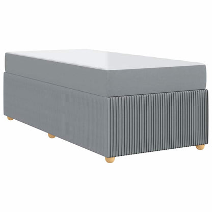 Struttura letto con materasso Grigio chiaro 80 x 200 cm Tessuto