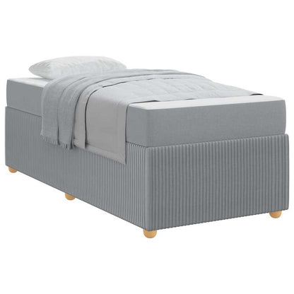Struttura letto con materasso Grigio chiaro 80 x 200 cm Tessuto