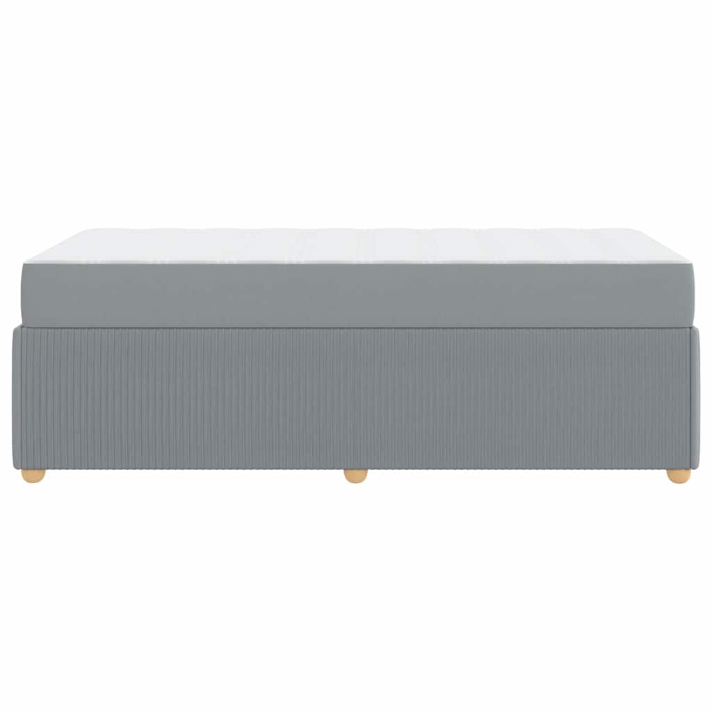 Struttura letto con materasso Grigio chiaro 80 x 200 cm Tessuto