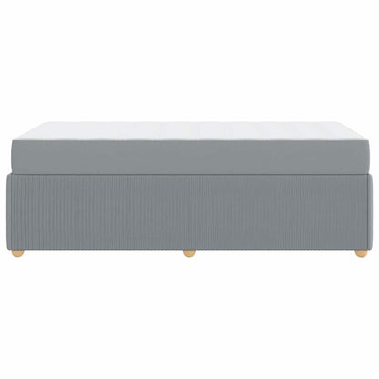 Struttura letto con materasso Grigio chiaro 80 x 200 cm Tessuto