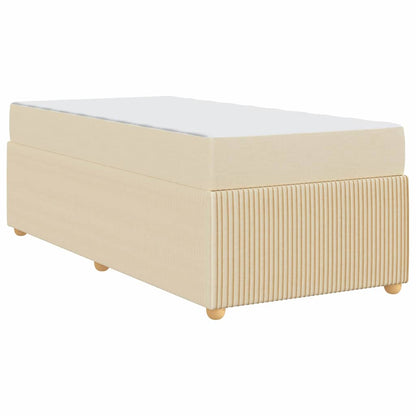 Struttura letto con materasso Crema 80 x 200 cm Tessuto