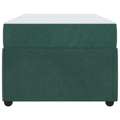 Struttura letto con materasso Verde scuro 80 x 200 cm Velluto - homemem39