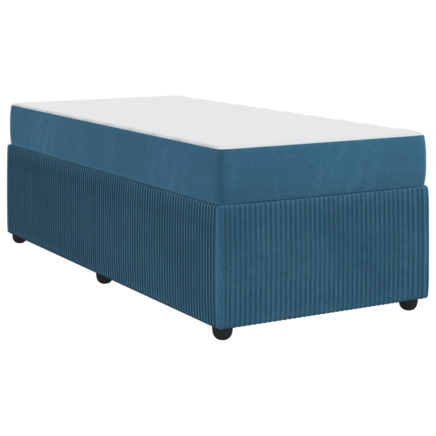 Struttura del letto con materasso Blu 80 x 200 cm Tessuto | homemem39