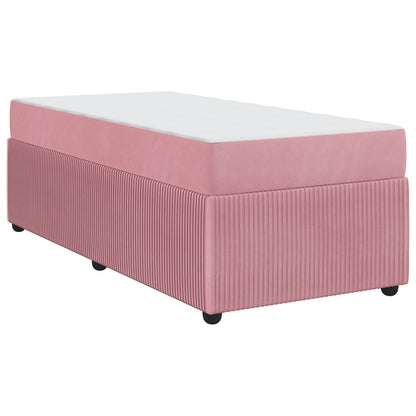 Struttura del letto con materasso Rosa 80 x 200 cm Tessuto | homemem39