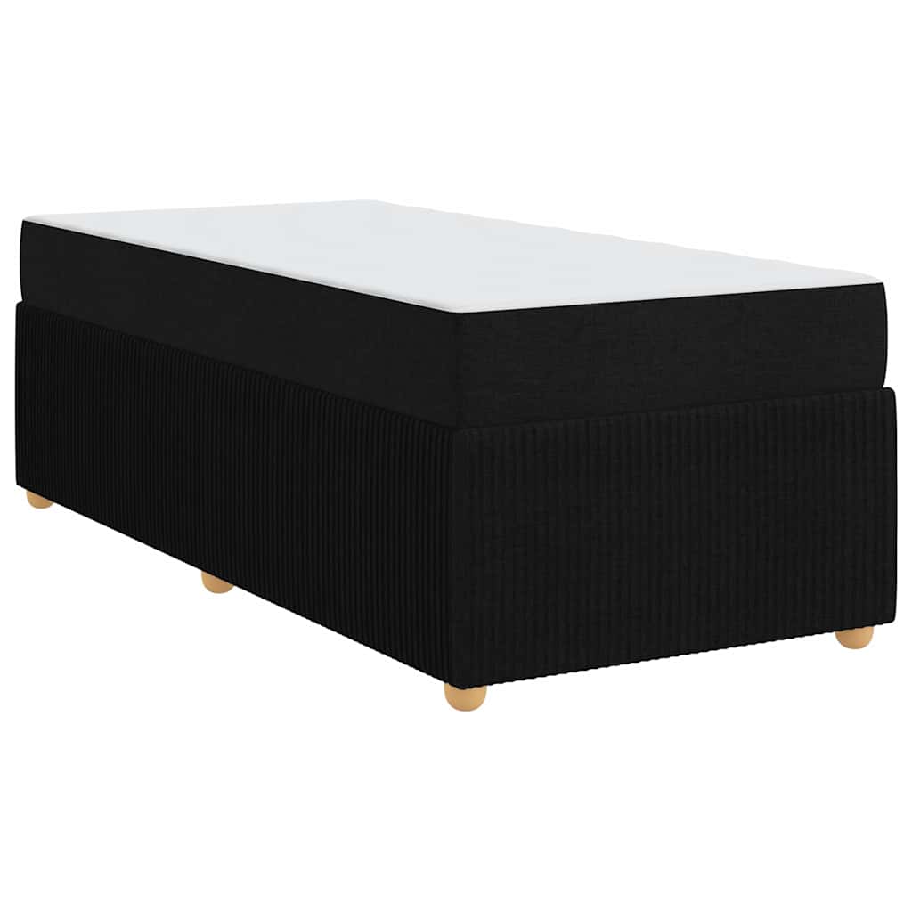 Struttura letto con materasso Nero 90 x 190 cm Tessuto
