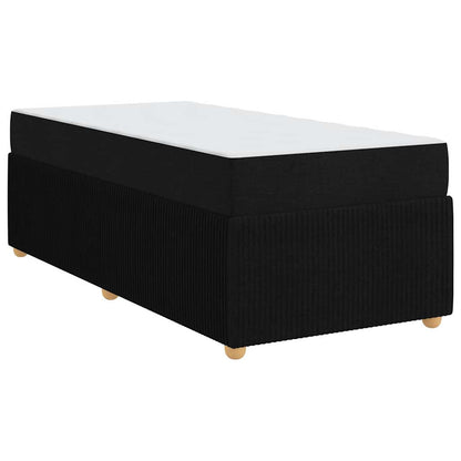 Struttura letto con materasso Nero 90 x 190 cm Tessuto