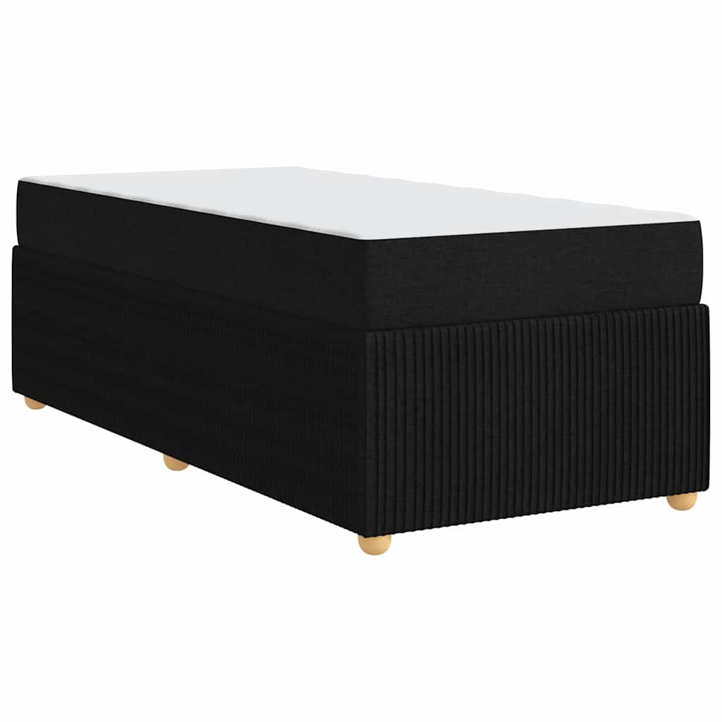 Struttura letto con materasso Nero 90 x 190 cm Tessuto