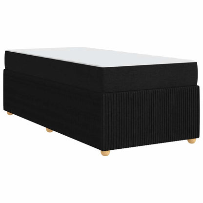 Struttura letto con materasso Nero 90 x 190 cm Tessuto