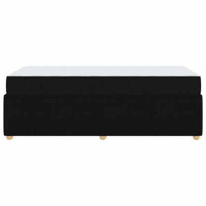 Struttura letto con materasso Nero 90 x 190 cm Tessuto