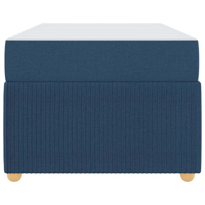 Struttura del letto con materasso Blu 90 x 190 cm Tessuto