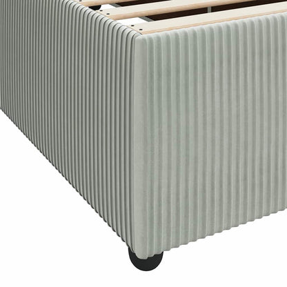 Struttura letto con materasso Grigio chiaro 90 x 190 cm Velluto - homemem39