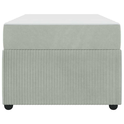 Struttura letto con materasso Grigio chiaro 90 x 190 cm Velluto