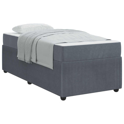 Struttura del letto Grigio scuro 90 x 190 cm Tessuto | homemem39