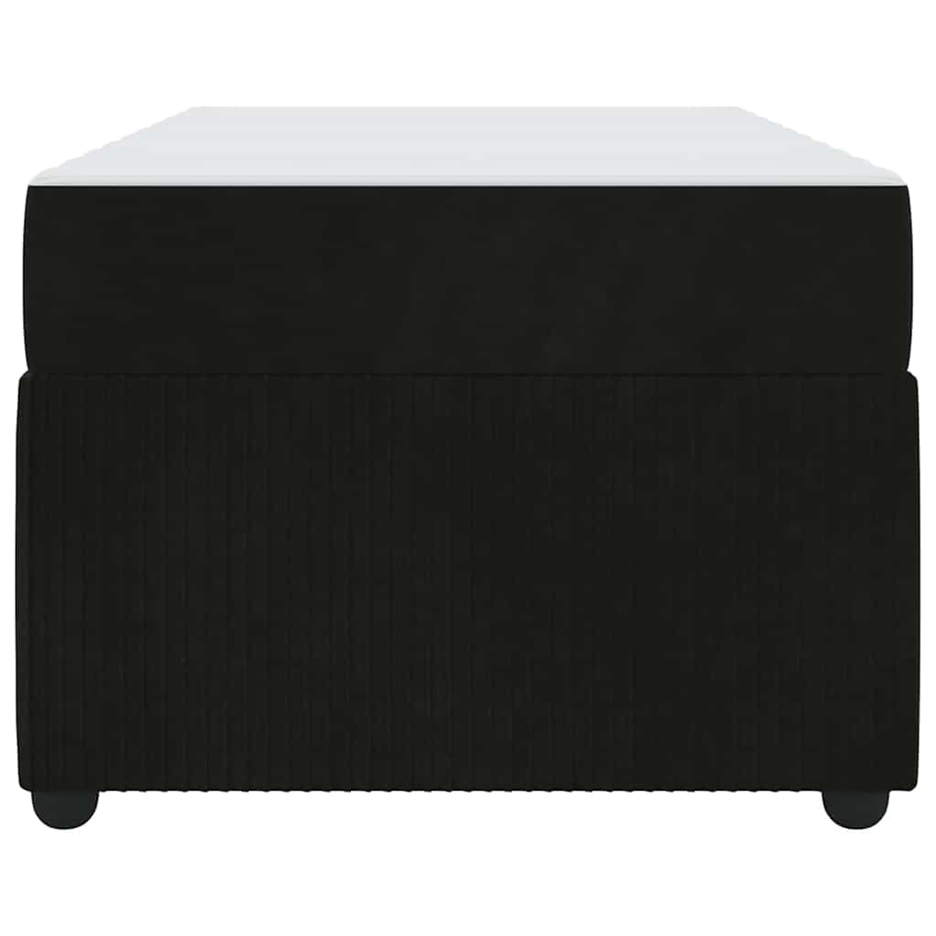 Struttura del letto con materasso Nero 90 x 190 cm Tessuto