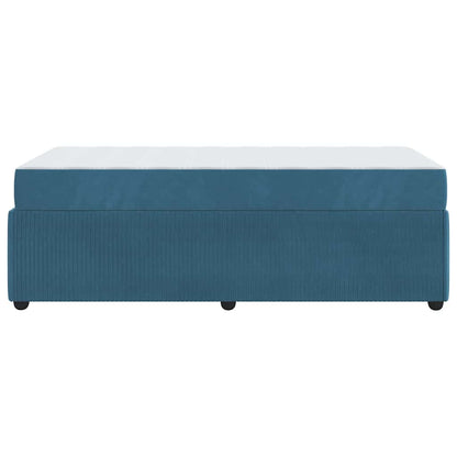Struttura del letto con materasso Blu 90 x 190 cm Tessuto | homemem39