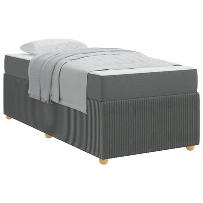 Struttura del letto Grigio scuro 90 x 200 cm Tessuto | homemem39