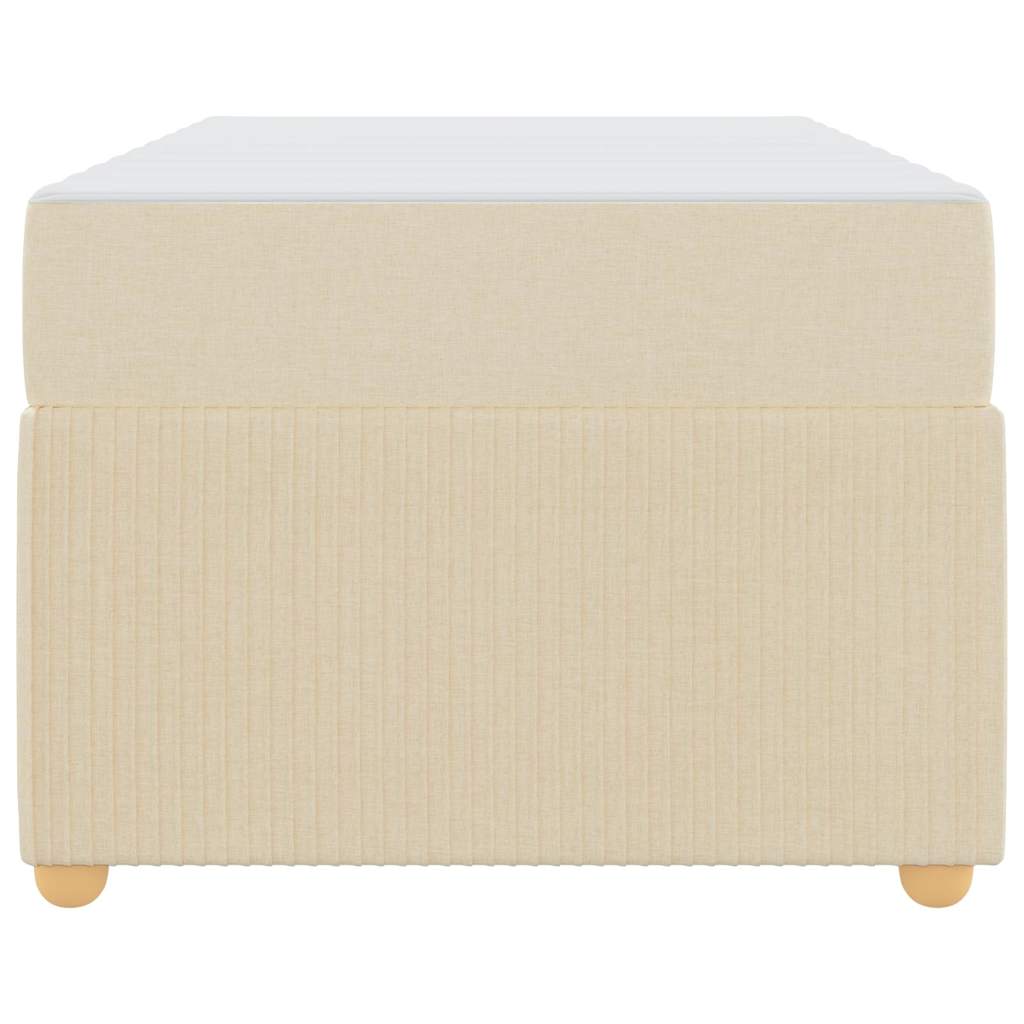 Struttura letto con materasso Crema 90 x 200 cm Tessuto