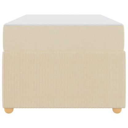 Struttura del letto con materasso Crema 90 x 200 cm Tessuto