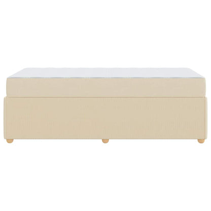 Struttura letto con materasso Crema 90 x 200 cm Tessuto