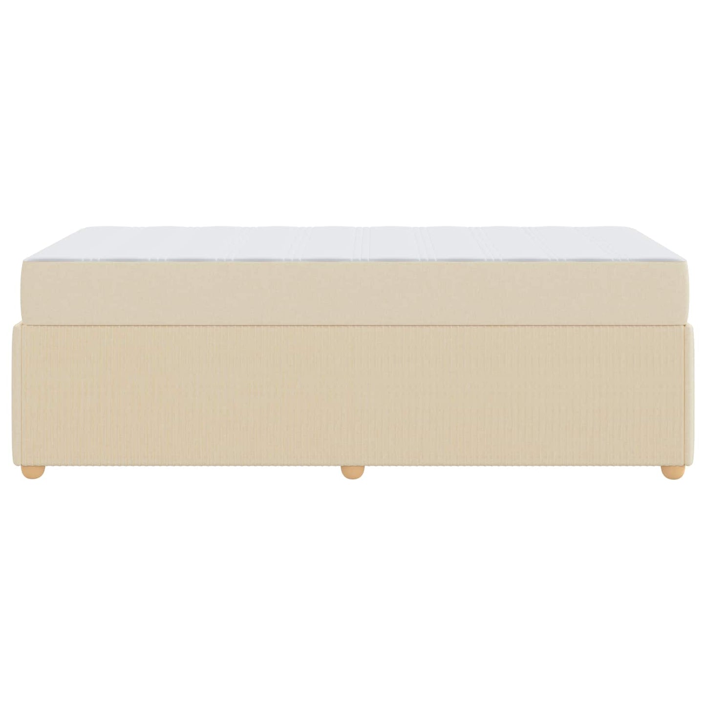 Struttura del letto con materasso Crema 90 x 200 cm Tessuto
