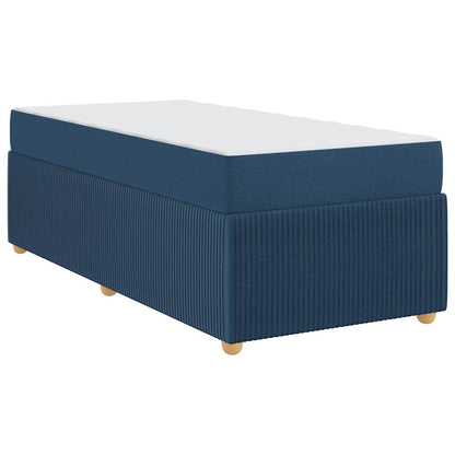 Struttura letto con materasso Blu 90 x 200 cm Tessuto