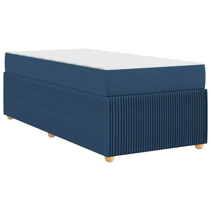 Struttura letto con materasso Blu 90 x 200 cm Tessuto