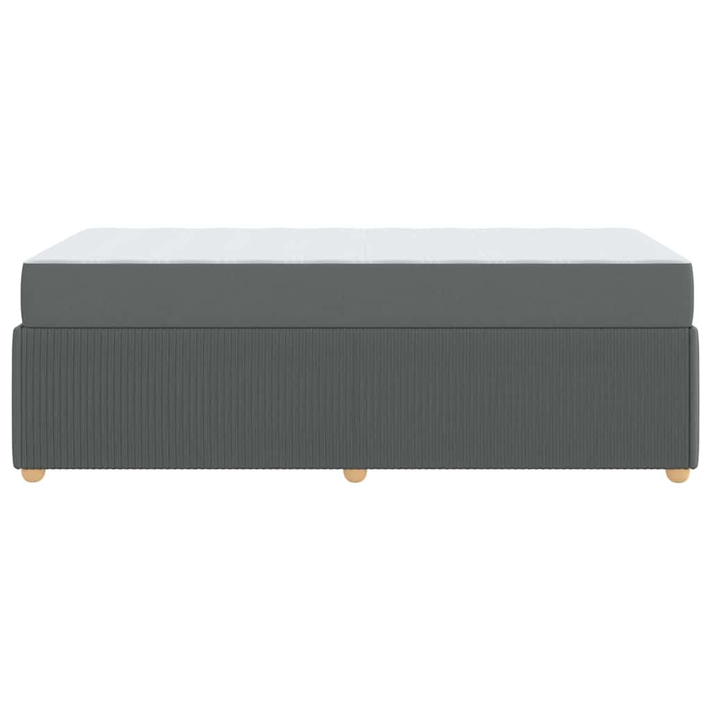 Struttura del letto Grigio scuro 100 x 200 cm Tessuto | homemem39