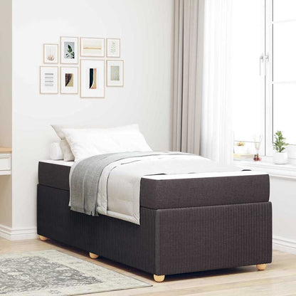 Struttura letto con materasso Marrone scuro 100 x 200 cm