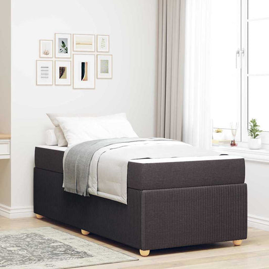 Struttura letto con materasso Marrone scuro 100 x 200 cm