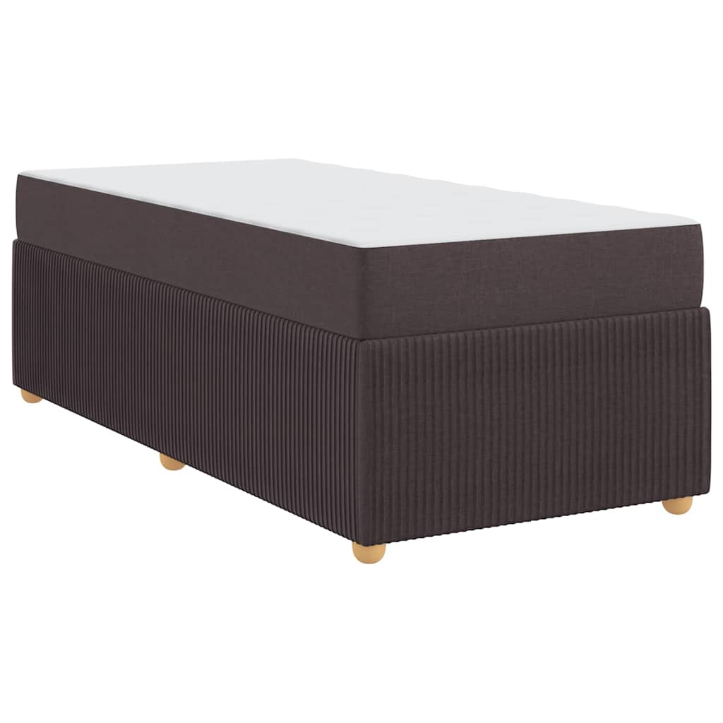 Struttura letto con materasso Marrone scuro 100 x 200 cm