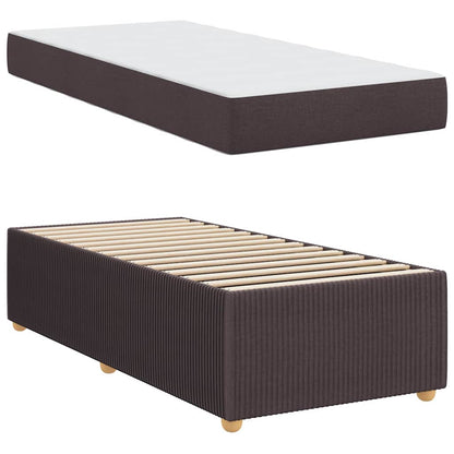 Struttura letto con materasso Marrone scuro 100 x 200 cm