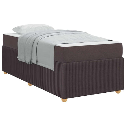 Struttura letto con materasso Marrone scuro 100 x 200 cm