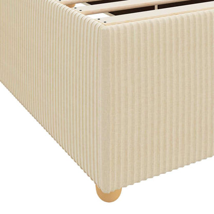 Struttura letto con materasso Crema 100 x 200 cm Tessuto - homemem39