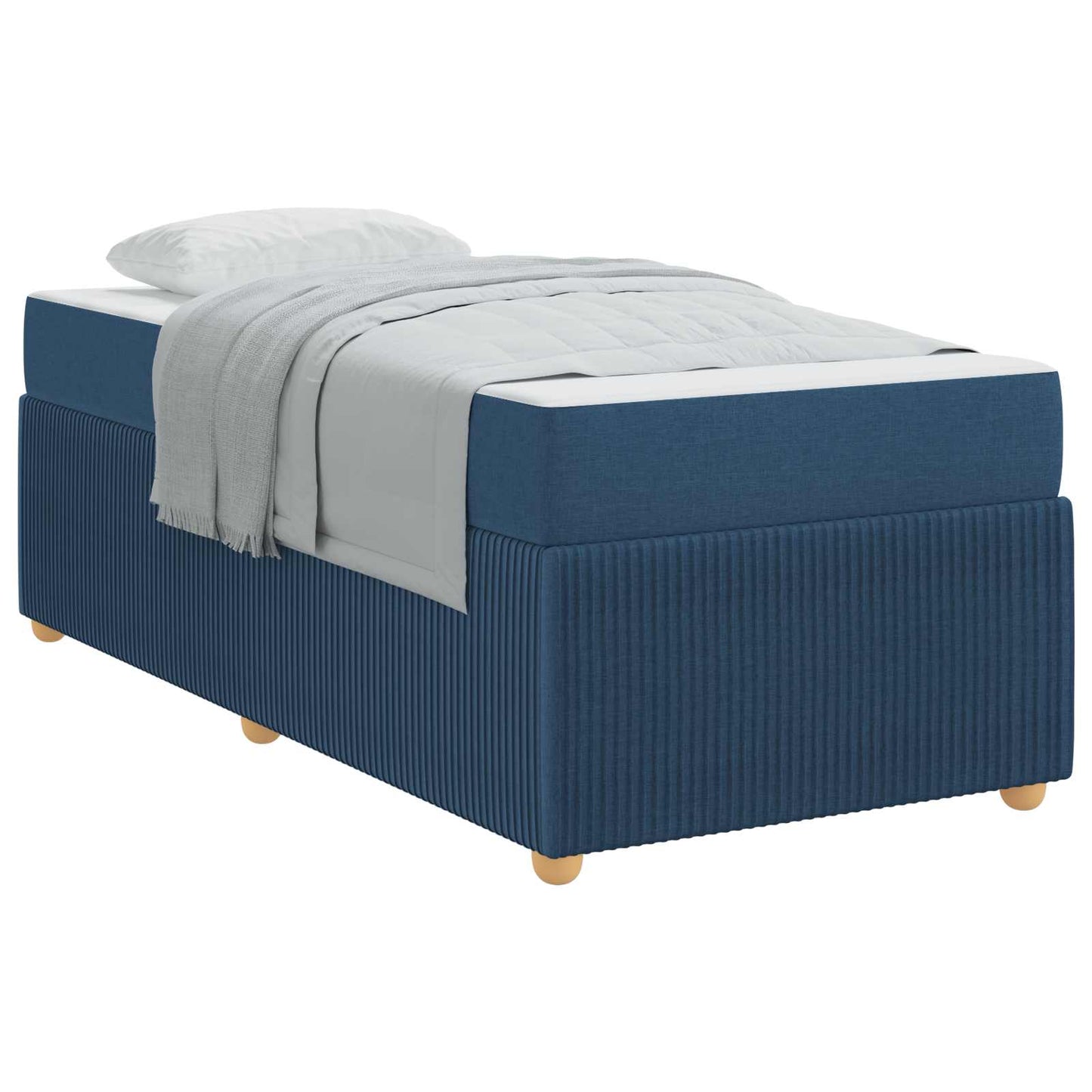 Struttura del letto con materasso Blu 100 x 200 cm Tessuto | homemem39