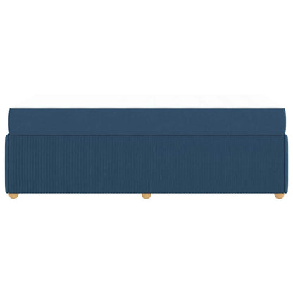 Struttura del letto con materasso Blu 100 x 200 cm Tessuto | homemem39
