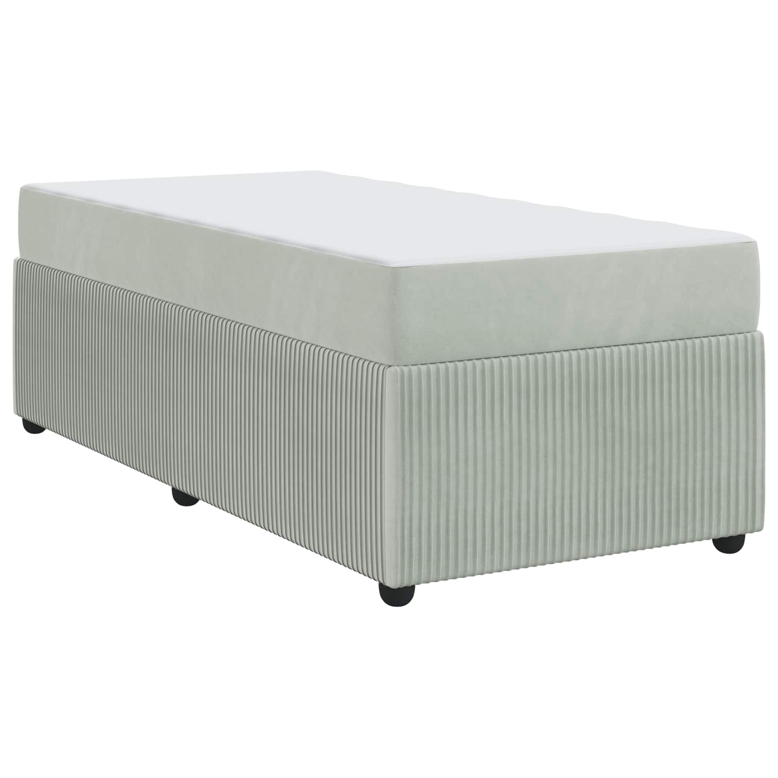Struttura del letto Grigio chiaro 100 x 200 cm Tessuto | homemem39