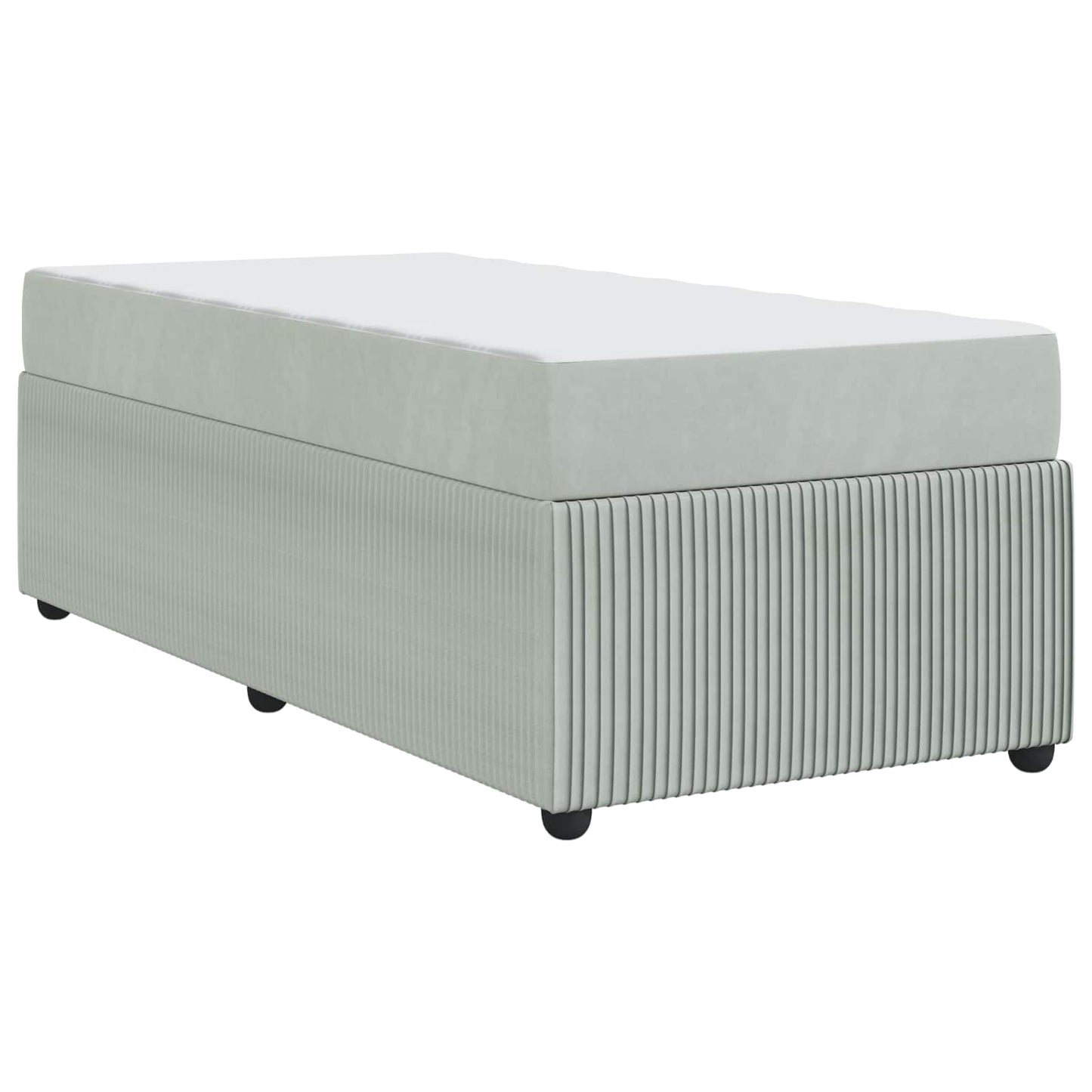 Struttura del letto Grigio chiaro 100 x 200 cm Tessuto | homemem39