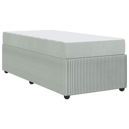 Struttura del letto Grigio chiaro 100 x 200 cm Tessuto | homemem39
