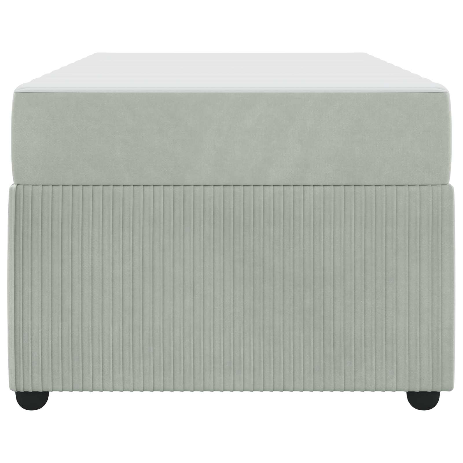 Struttura del letto Grigio chiaro 100 x 200 cm Tessuto | homemem39