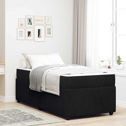 Struttura letto con materasso Nero 100 x 200 cm Velluto