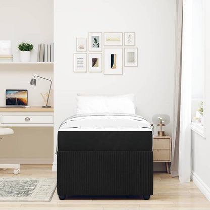 Struttura letto con materasso Nero 100 x 200 cm Velluto