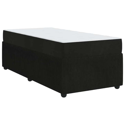 Struttura letto con materasso Nero 100 x 200 cm Velluto
